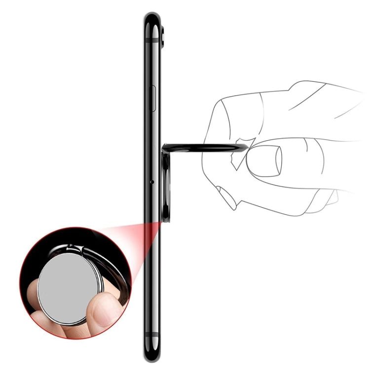 Full Metal Bracket 360 Degree Rotating Magnetic Phone Ring Buckle(Silver) - Ring Holder by PMC TechLife | Online Shopping South Africa | PMC TechLife
