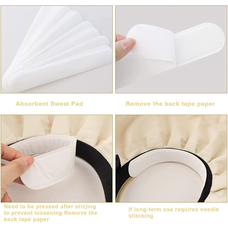 100pcs Disposable Hat Brim Stickers Shirt Collar Anti-dirty Sweat-absorbing Stickers(Black) - free shipping - PMC TechLife - Order now!