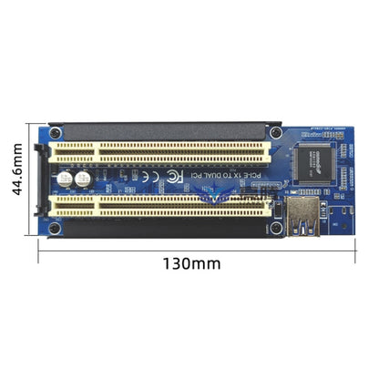 PCI-E 1X To Dual PCI Riser Card Extend Adapter Add Expansion Card For PC Computer - Add-on Cards by PMC Jewellery | Online Shopping South Africa | PMC Jewellery