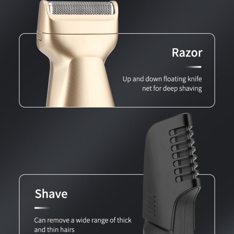 5 In 1 Haircut Digital Display Water Washing Shaver Nose Hair Electric Push Shear Set(Silver) - free shipping - PMC TechLife - Order now!