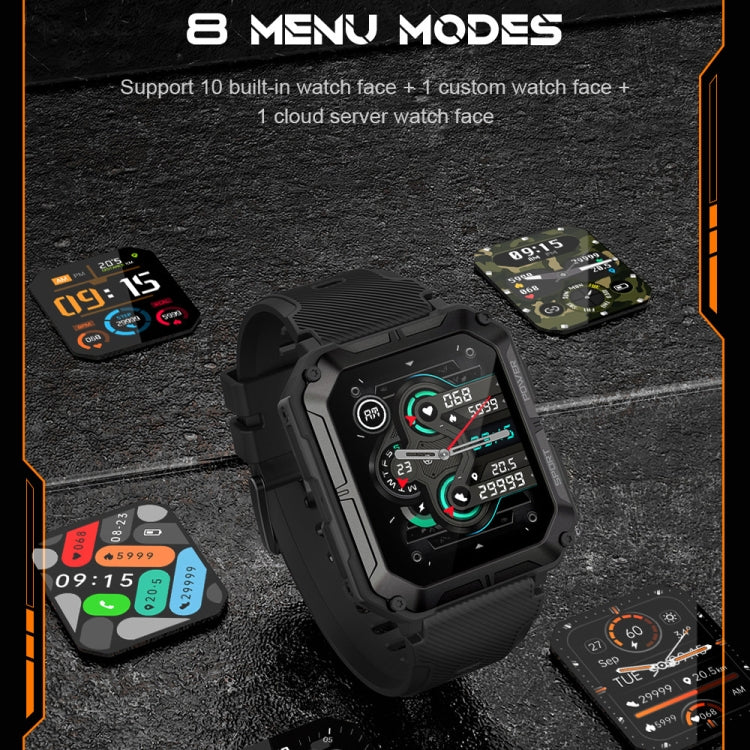 1.83 Inch IP68 Waterproof Bluetooth Call Sports Smart Watch Outdoor Three-Proof Multifunctional Watch(Black) - Smart Watches by PMC TechLife | Online Shopping South Africa | PMC TechLife