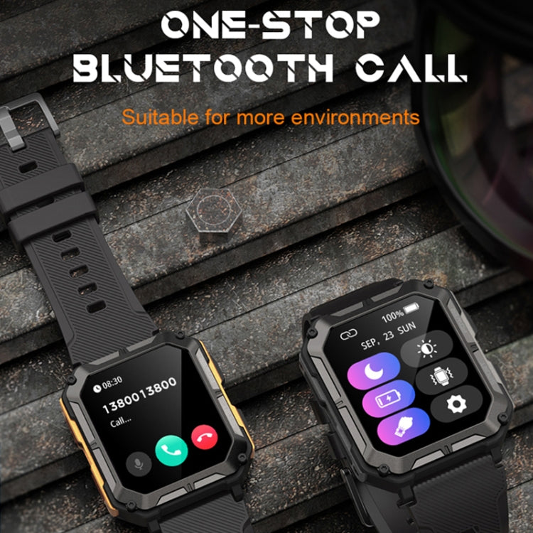 1.83 Inch IP68 Waterproof Bluetooth Call Sports Smart Watch Outdoor Three-Proof Multifunctional Watch(Orange) - Smart Watches by PMC TechLife | Online Shopping South Africa | PMC TechLife