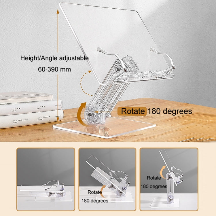 Student Desktop Reading Rack Transparent Acrylic Tablet Stand, Style: B Model - Desktop Holder by PMC TechLife | Online Shopping South Africa | PMC TechLife