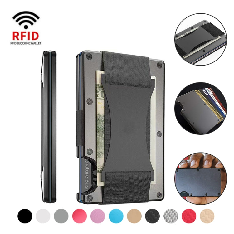 Credit Card Holder Wallets RFID Blocking Slim Metal Card Clip, Color: Black Forging Carbon - free shipping - PMC TechLife - Order now!
