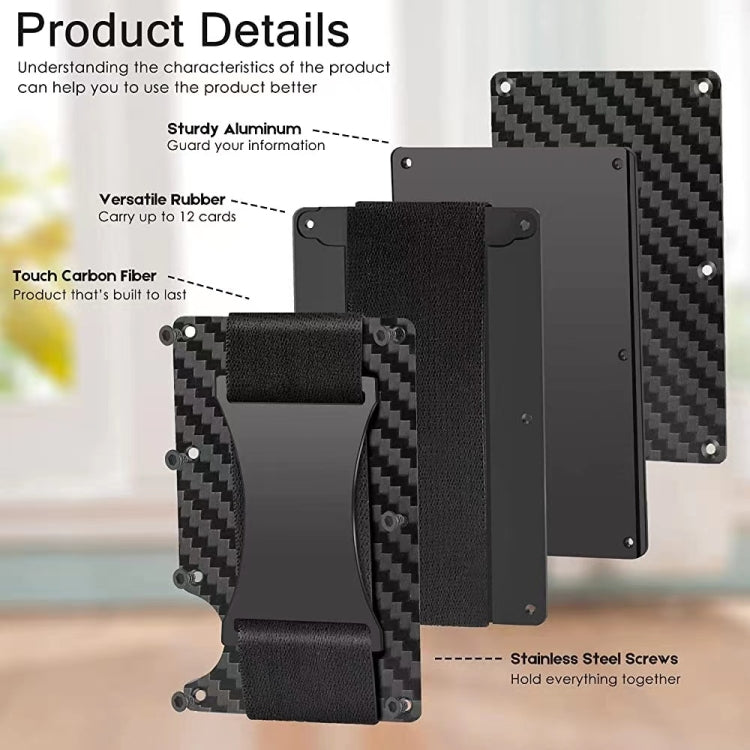 Credit Card Holder Wallets RFID Blocking Slim Metal Card Clip, Color: Grey - Antimagnetic RFID Package by PMC TechLife | Online Shopping South Africa | PMC TechLife | Buy Now Pay Later Mobicred