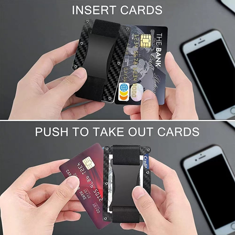 Credit Card Holder Wallets RFID Blocking Slim Metal Card Clip, Color: Golden Forging Carbon - free shipping - PMC TechLife - Order now!