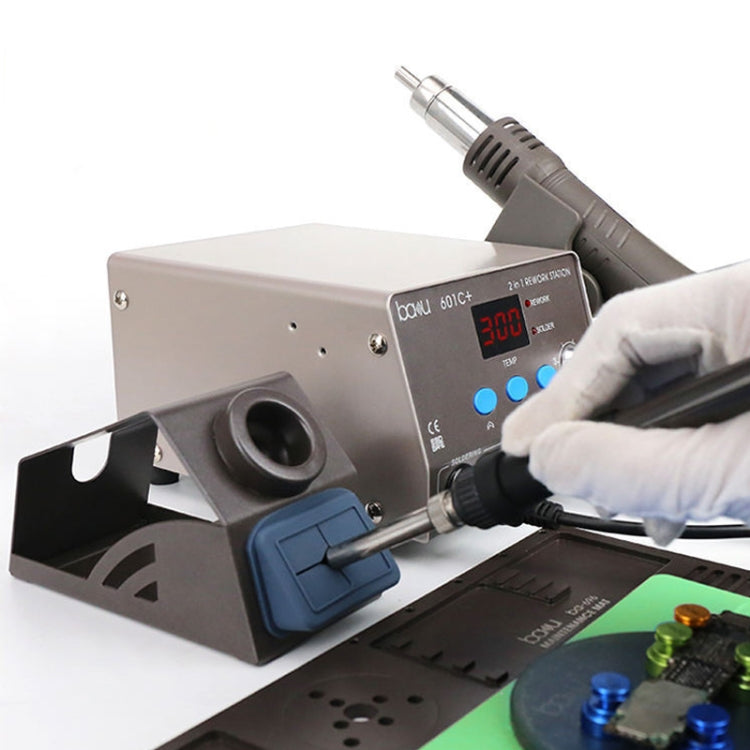 BAKU BA-601C+ Digital Display 2-In-1 Electric Soldering Iron Heat Exchanger Mobile Phone Maintenance Desoldering US Plug 110V - free shipping - PMC TechLife - Order now!