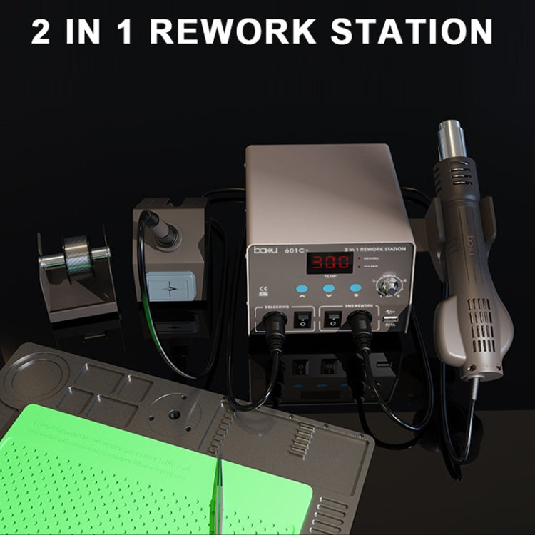 BAKU BA-601C+ Digital Display 2-In-1 Electric Soldering Iron Heat Exchanger Mobile Phone Maintenance Desoldering US Plug 110V - free shipping - PMC TechLife - Order now!