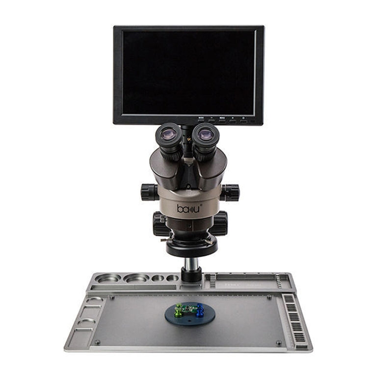 BAKU BA-011 Binomial Electronic Microscope Jewelry Appraisal Mobile Phone Repair With PCB Patch Repair Platform(EU Plug 220V) - free shipping - PMC TechLife - Order now!
