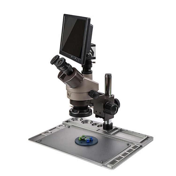 BAKU BA-011 Binomial Electronic Microscope Jewelry Appraisal Mobile Phone Repair With PCB Patch Repair Platform(EU Plug 220V) - free shipping - PMC TechLife - Order now!