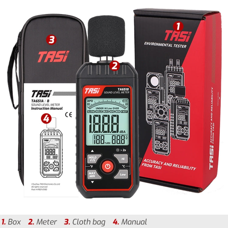TASI TA651A Household Noise Tester Decibel Device - Light & Sound Meter by TASI | Online Shopping South Africa | PMC TechLife | Buy Now Pay Later Mobicred
