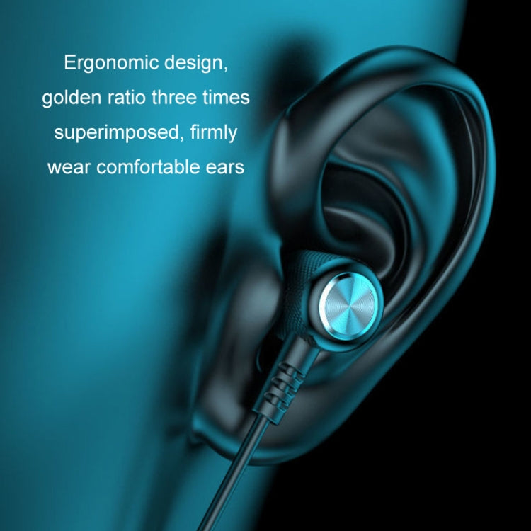 Wireless Hanging Neck Long Battery Life Sports Binaural Bluetooth Headset(Blue OPP Bag) - Neck-mounted Earphone by PMC TechLife | Online Shopping South Africa | PMC TechLife