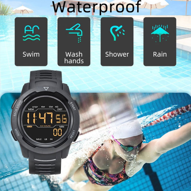 Calorie Pedometer Alarm Clock Waterproof Multifunctional Mountain Sports Shockproof Smartwatch(Black) - LED Digital Watches by PMC Jewellery | Online Shopping South Africa | PMC Jewellery