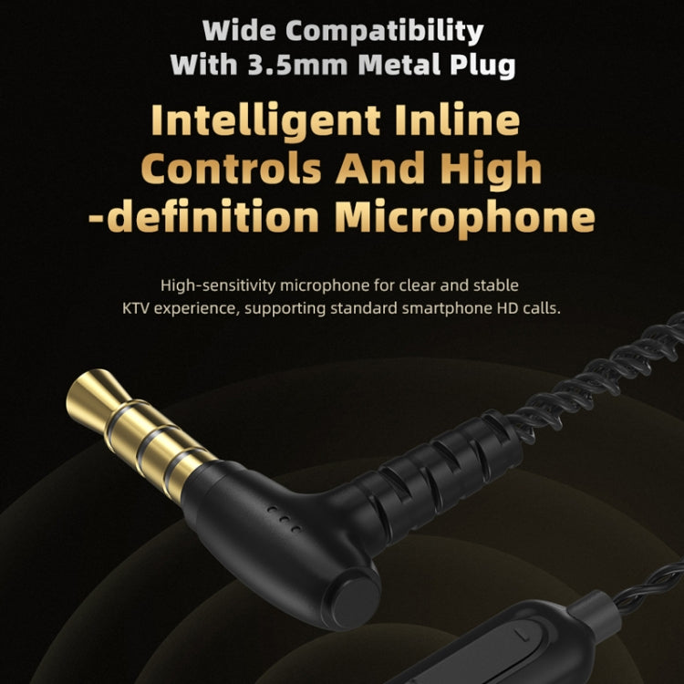 CVJ In-Ear Wired Gaming Earphone, Color: With Mic Black - free shipping - PMC TechLife - Order now!