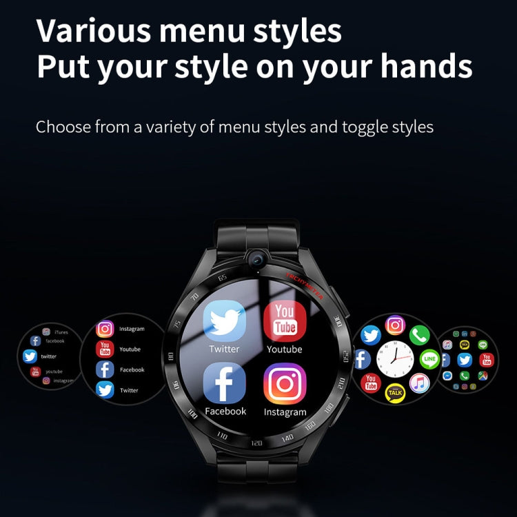 LOKMAT 1.6-inch Dual-camera 4G Full Netcom Dual-mode Dual-chip Wifi Smart Watch, Style: Charger+Black Leather Strap - Smart Watches by LOKMAT | Online Shopping South Africa | PMC Jewellery