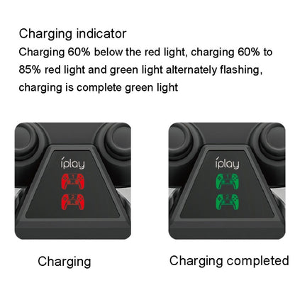 iplay HBP-260 For PS5 Handle Charging Seat Electric Game Handle Fast Charging Seat(Black) - Charger & Power by iplay | Online Shopping South Africa | PMC Jewellery