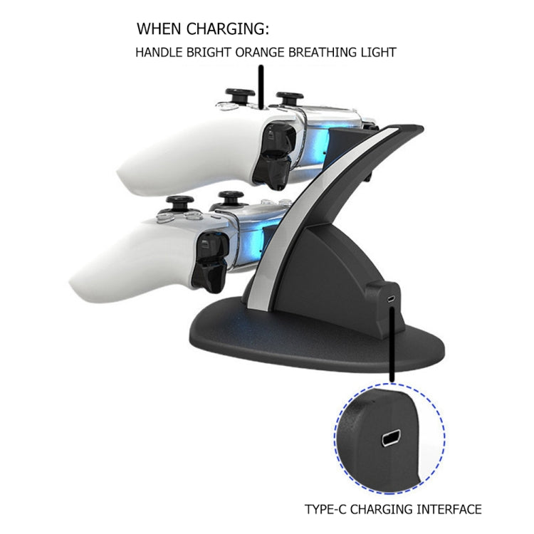 iplay HBP-253 For PS5 Game Wireless Handle Double Charging Base Placement Bracket(White) - free shipping - PMC TechLife - Order now!