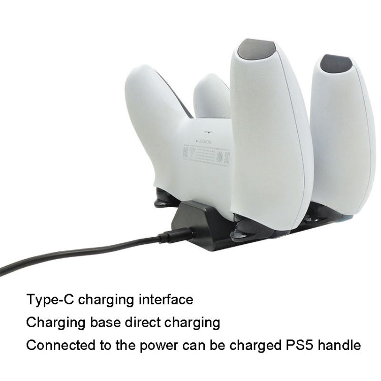 iplay HBP-263 For PS5 Handle Dual Seat Charging Support(Black) - Charger & Power by iplay | Online Shopping South Africa | PMC Jewellery