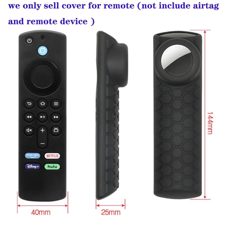 2pcs Remote Control Case For Amazon Fire TV Stick 2021 ALEXA 3rd Gen With Airtag Holder(Red) - Remote Control Covers by PMC Jewellery | Online Shopping South Africa | PMC Jewellery