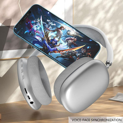 Wireless Bluetooth Headphones Noise Reduction Stereo Gaming Headset(Silver) - Headset & Headphone by PMC Jewellery | Online Shopping South Africa | PMC Jewellery