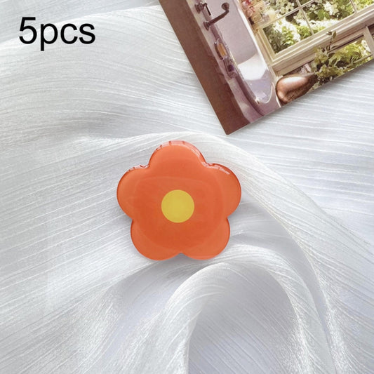 5pcs Sunflower Drip Glue Airbag Mobile Phone Holder(Orange Flower) - Ring Holder by PMC Jewellery | Online Shopping South Africa | PMC Jewellery