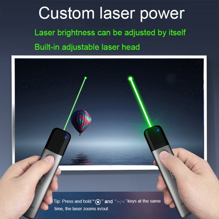ASiNG LED LCD Screen High Power Bright Green Laser Pointer PPT Speech Instructions Page Presenter(A17) - free shipping - PMC TechLife - Order now!