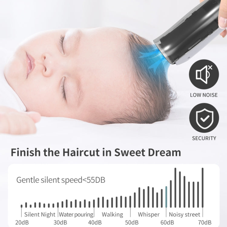 Electric Waterproof Hairdresser Children Low Noise Rechargeable Push Clipper, Specification: Suction Upgrade Version White - free shipping - PMC TechLife - Order now!