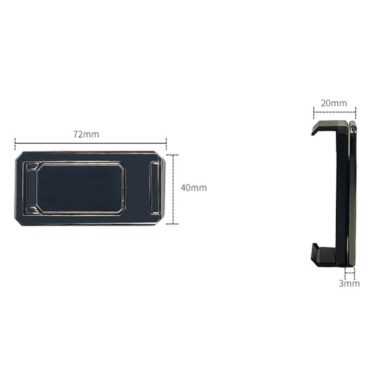 Back Clip Double Ring Magnetic Metal Folding Phone Bracket Desktop Lazy Ring Phone Holder(Silver) - Ring Holder by PMC TechLife | Online Shopping South Africa | PMC TechLife