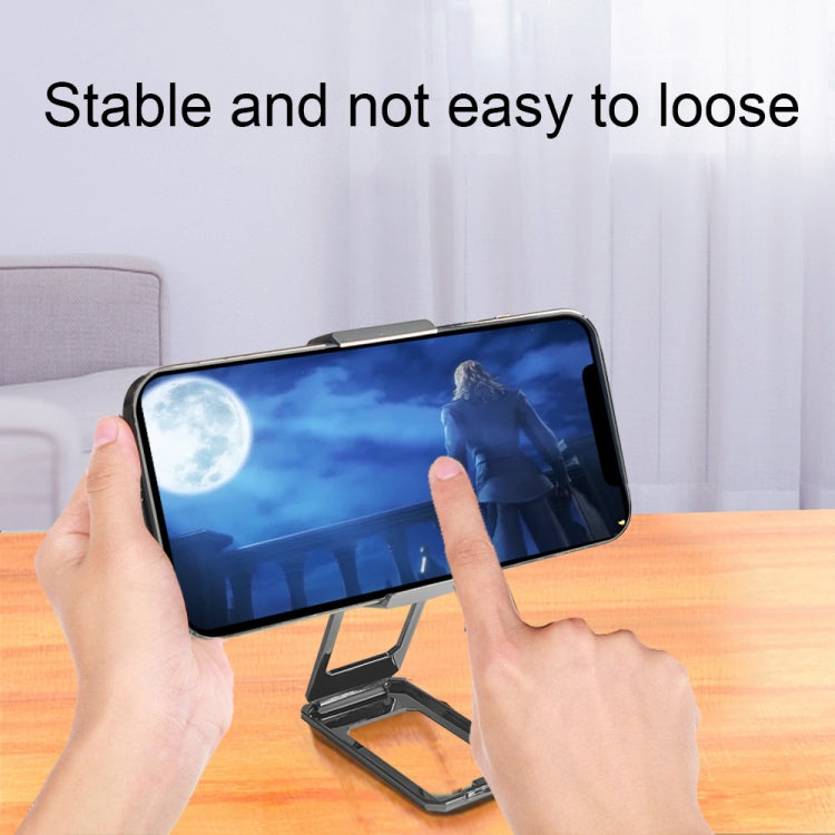 Back Clip Double Ring Magnetic Metal Folding Phone Bracket Desktop Lazy Ring Phone Holder(Silver) - Ring Holder by PMC TechLife | Online Shopping South Africa | PMC TechLife
