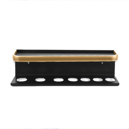 For Dyson Airwrap Wall-mounted Shelf Storage Rack, Color: A Type Black Gold - Shelves by PMC Jewellery | Online Shopping South Africa | PMC Jewellery