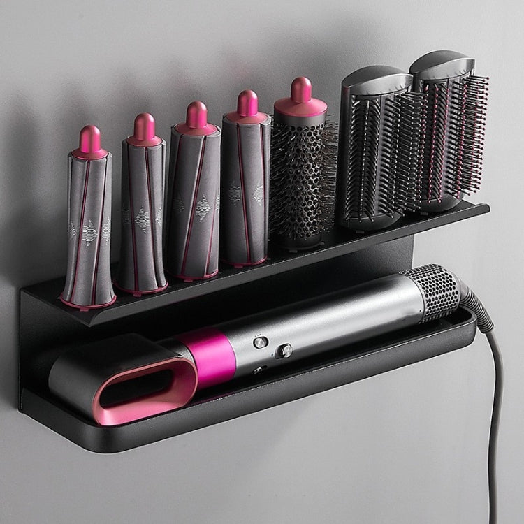 For Dyson Airwrap Wall-mounted Shelf Storage Rack, Color: B Type Black - Shelves by PMC Jewellery | Online Shopping South Africa | PMC Jewellery