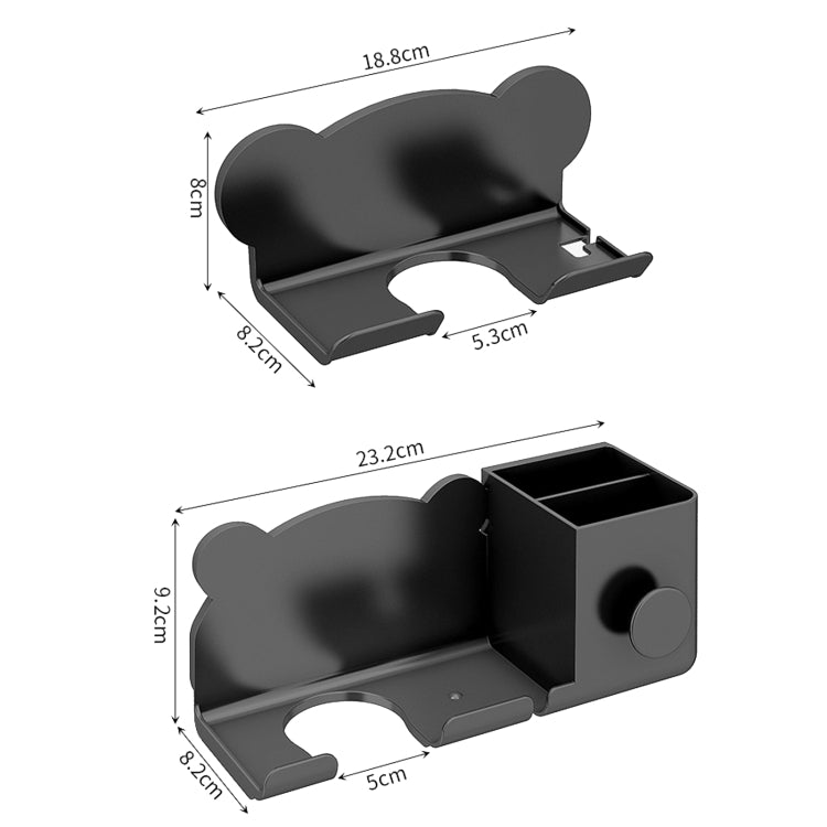 For Dyson Hair Dryer Wall-Mounted Holder Bathroom Shelf Storage Rack, Style: 3pcs Simple  Gray - free shipping - PMC TechLife - Order now!