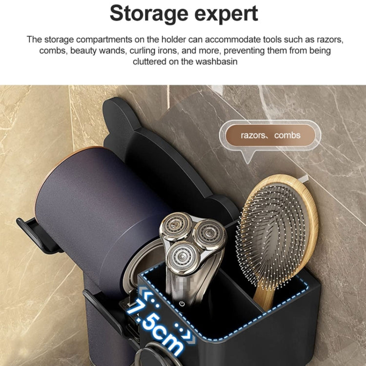 For Dyson Hair Dryer Wall-Mounted Holder Bathroom Shelf Storage Rack, Style: 3pcs Simple White - free shipping - PMC TechLife - Order now!