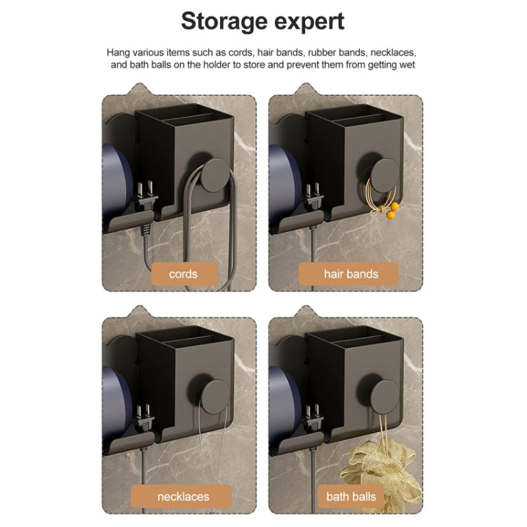 For Dyson Hair Dryer Wall-Mounted Holder Bathroom Shelf Storage Rack, Style: Upgrade Gray - free shipping - PMC TechLife - Order now!