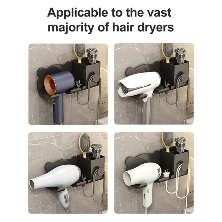For Dyson Hair Dryer Wall-Mounted Holder Bathroom Shelf Storage Rack, Style: Upgrade Black - free shipping - PMC TechLife - Order now!