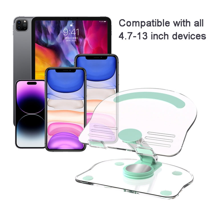 KF-Z11 Acrylic Tablet PC Mobile Phone Bracket Desktop Rotating Foldable Lazy Non-slip Phone Support Frame(Black) - Desktop Holder by PMC TechLife | Online Shopping South Africa | PMC TechLife