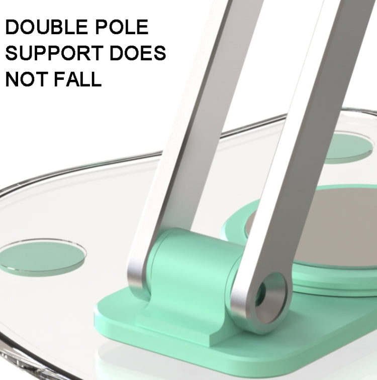 KF-Z11 Acrylic Tablet PC Mobile Phone Bracket Desktop Rotating Foldable Lazy Non-slip Phone Support Frame(Green) - Desktop Holder by PMC TechLife | Online Shopping South Africa | PMC TechLife