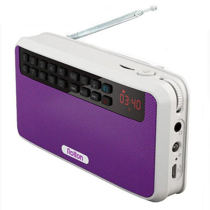 Rolton E500 Bluetooth Speaker 2.1-Channel Built-In Microphone Supports FM Radio(Purple) - Mini Speaker by Rolton | Online Shopping South Africa | PMC Jewellery