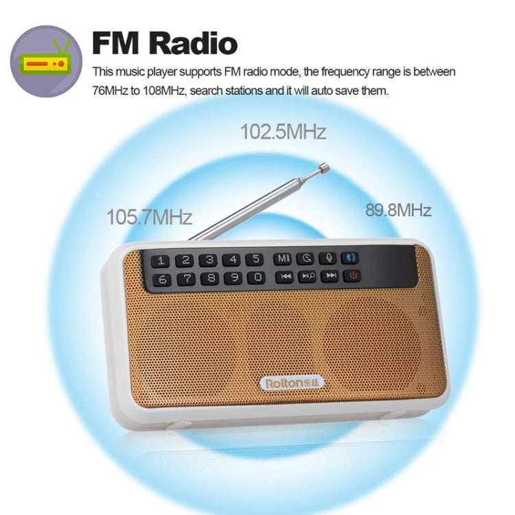 Rolton E500 Bluetooth Speaker 2.1-Channel Built-In Microphone Supports FM Radio(Green) - free shipping - PMC TechLife - Order now!