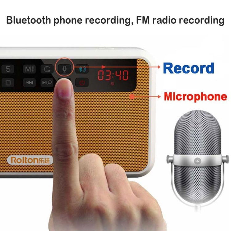 Rolton E500 Bluetooth Speaker 2.1-Channel Built-In Microphone Supports FM Radio(Blue) - free shipping - PMC TechLife - Order now!