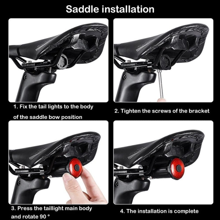 WEST BIKING Bicycle USB Charging Smart Brake Sensor Warning Tail Light(Sit Tube) - Taillights by WEST BIKING | Online Shopping South Africa | PMC TechLife | Buy Now Pay Later Mobicred