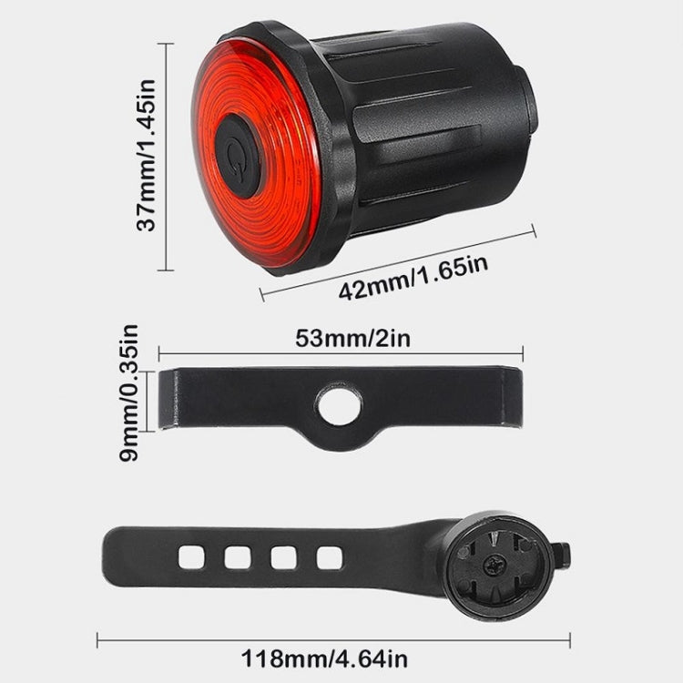 WEST BIKING Bicycle USB Charging Smart Brake Sensor Warning Tail Light(Sit Tube) - Taillights by WEST BIKING | Online Shopping South Africa | PMC TechLife | Buy Now Pay Later Mobicred