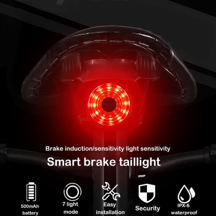WEST BIKING Bicycle USB Charging Smart Brake Sensor Warning Tail Light(Sit Tube) - Taillights by WEST BIKING | Online Shopping South Africa | PMC TechLife | Buy Now Pay Later Mobicred