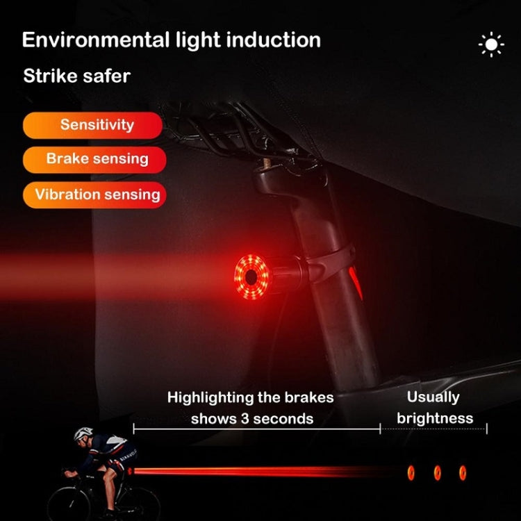 WEST BIKING Bicycle USB Charging Smart Brake Sensor Warning Tail Light(Sit Tube) - Taillights by WEST BIKING | Online Shopping South Africa | PMC TechLife | Buy Now Pay Later Mobicred