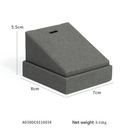 7x8x5.5cm Necklace Stand Gray Jewelry Display Microfiber Jewelry Props Display Rack - Jewelry Storages by PMC Jewellery | Online Shopping South Africa | PMC Jewellery