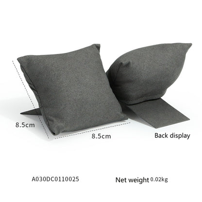 8.5x8.5cm Pillow Bag Gray Jewelry Display Microfiber Jewelry Props Display Rack - Jewelry Storages by PMC Jewellery | Online Shopping South Africa | PMC Jewellery