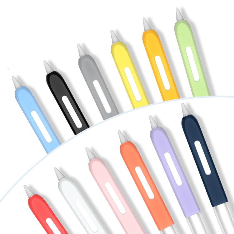 For Apple Pencil 2 Non-Slip Anti-Fall Translucent Segmented Pen Case(Ink Green) - Pencil Accessories by PMC TechLife | Online Shopping South Africa | PMC TechLife