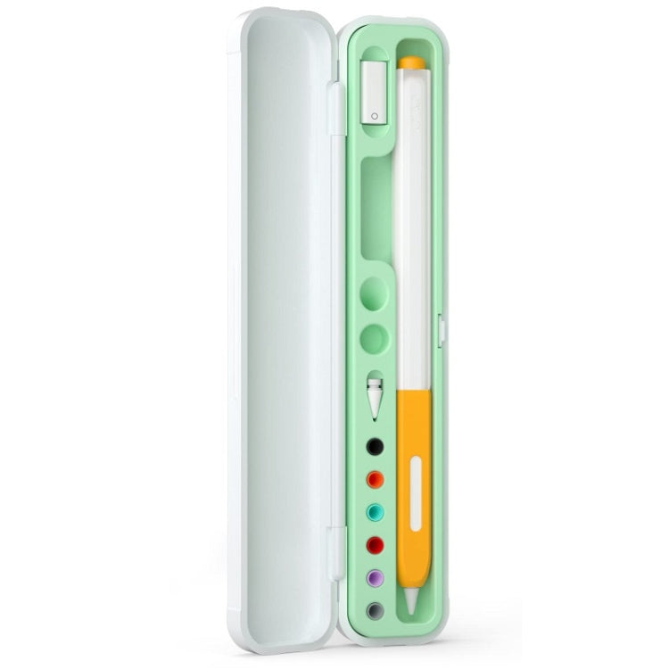 For Apple Pencil 1/2 Capacitance Pen Adapter Accessory Storage Box(Green) - Pencil Accessories by PMC Jewellery | Online Shopping South Africa | PMC Jewellery