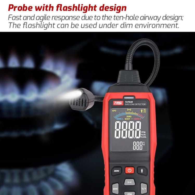 TASI TA702A Simulation Bar Display Cumbelo Gas Detector Portable Gas Testing Instrument Natural Gas Discovery Detective - free shipping - PMC TechLife - Order now!