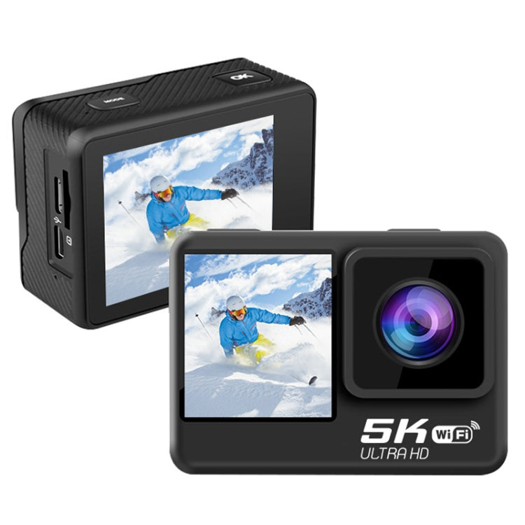5K/30FPS WIFI HD Anti-Shake Remote Touch Dual-Screen IP68 Waterproof Sports Camera, Style: Camera + 64G Card - Other Camera by PMC TechLife | Online Shopping South Africa | PMC TechLife
